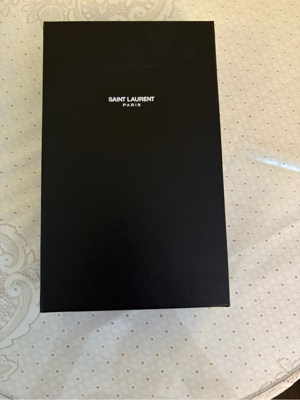 Saint Laurent Black Presentation Box with White Logo
